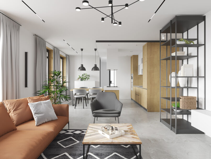 Дизайн кухни-гостиной