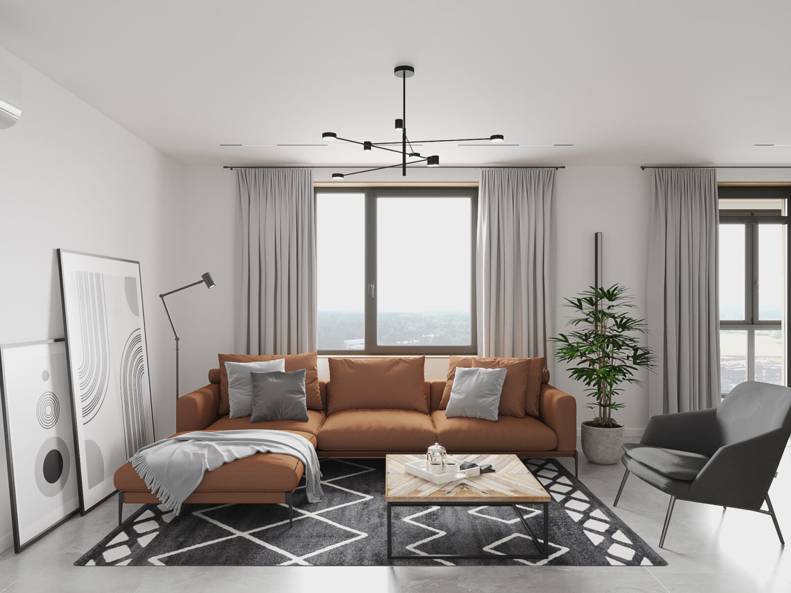 Дизайн кухни-гостиной