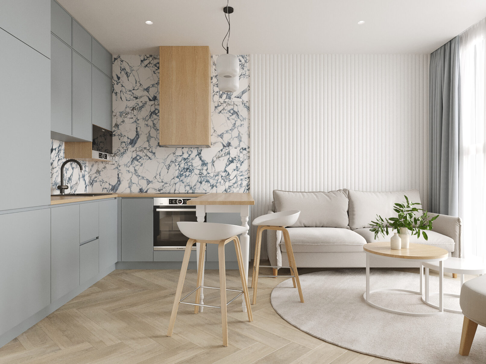 Кухня-гостиная дизайн