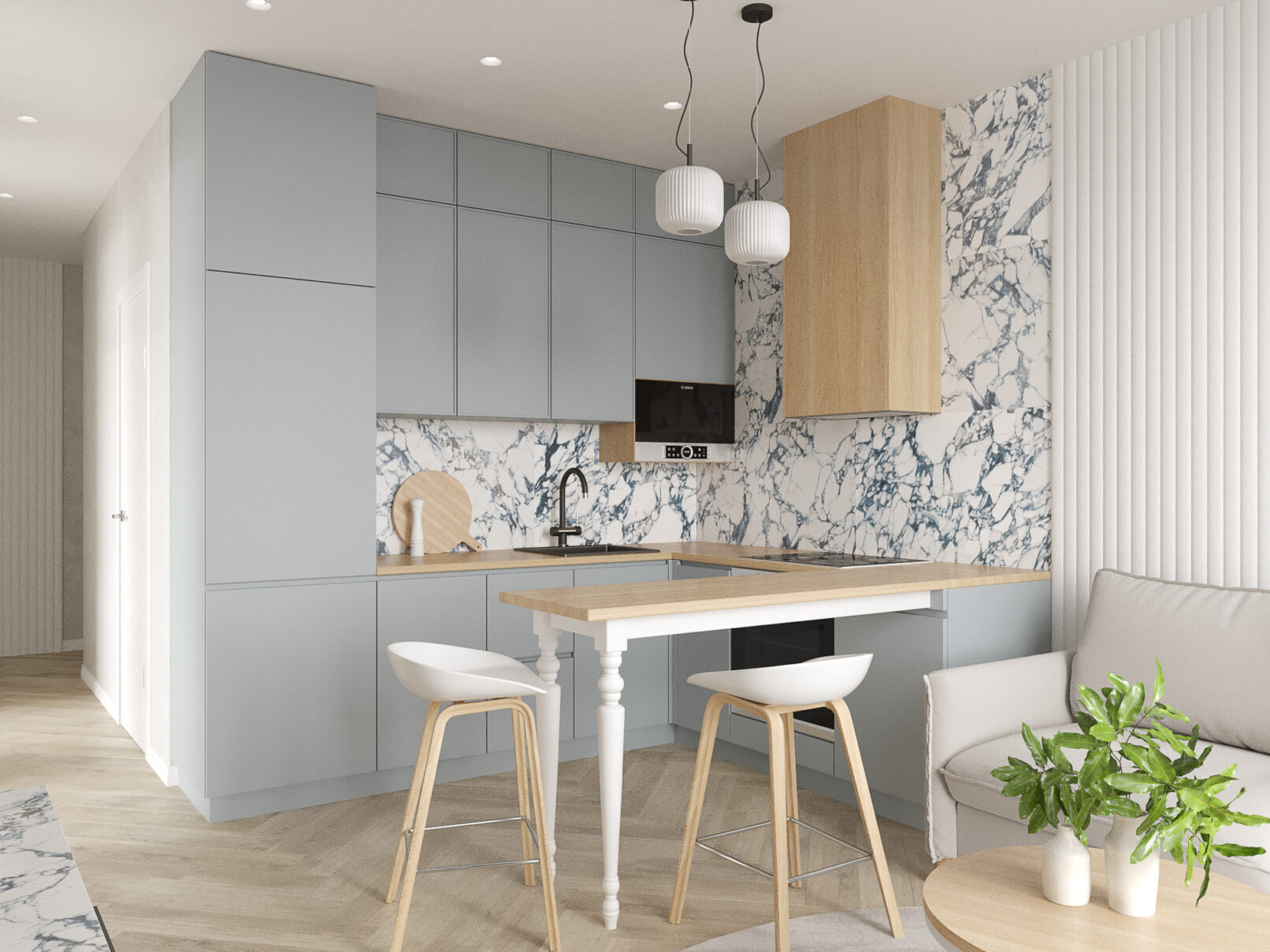 Кухня-гостиная дизайн