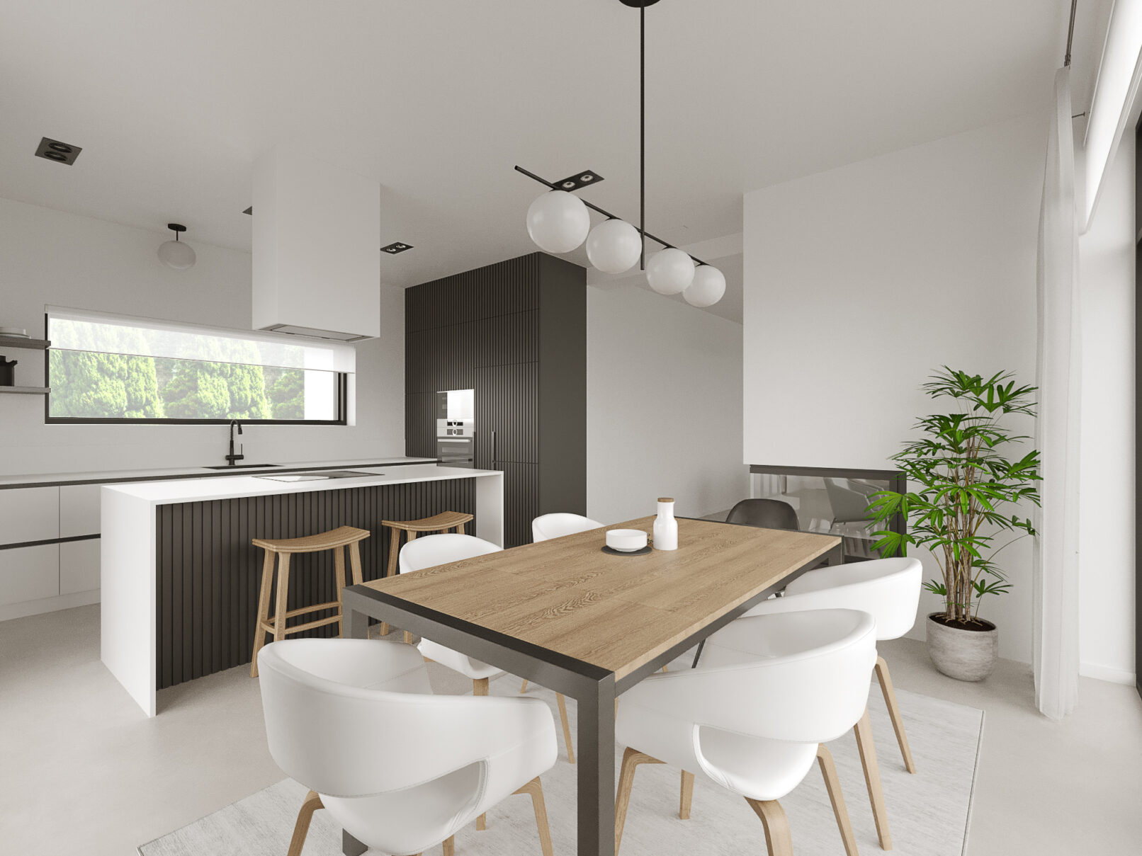 Дизайн кухни-столовой